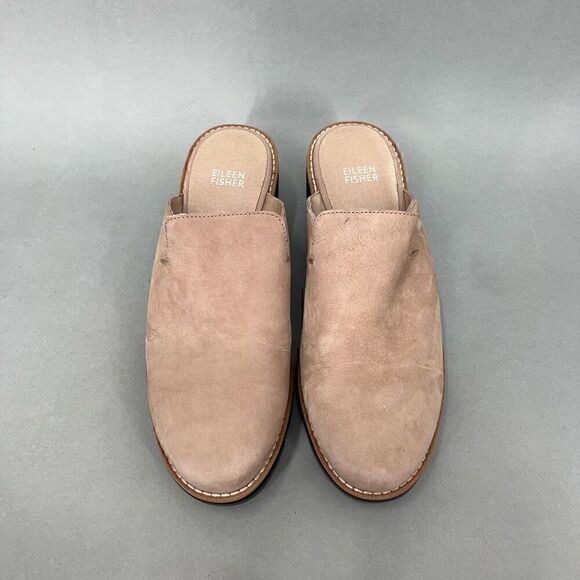 Eileen Fisher Loti Wedge Mule Clog Womens 8.5 Coastal Grandmother Minimalist - Picture 3 of 12